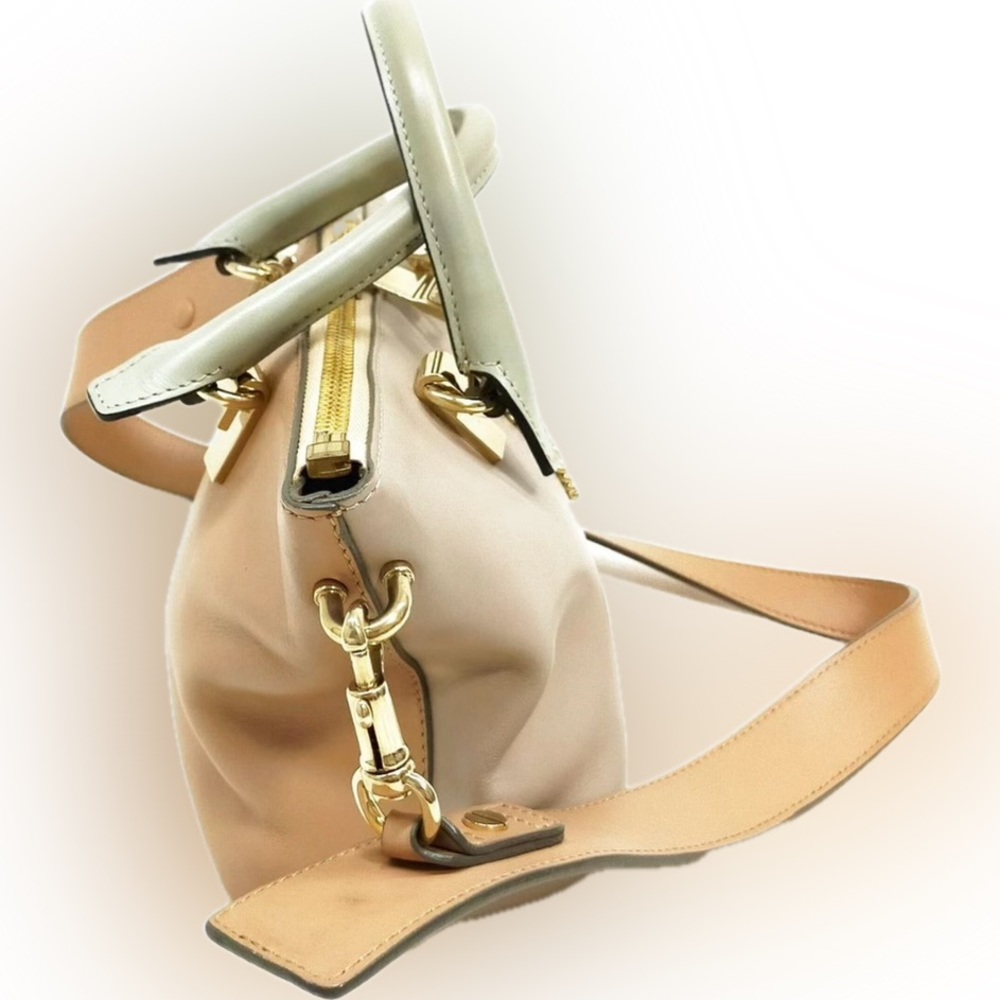 Chloe Tan Mini Baylee Tote Bag with Crossbody Strap - Picture 2 of 8